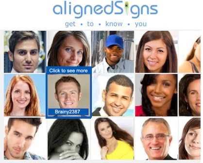 Aligned signs dating online profile
